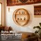 Vintiquewise Round Bamboo Wall Shelf with 2 Wooden Tiers – Natural Hanging Wall Decor and Floating Display Rack Accent for Modern Home Office Living Room Bedroom and Kitchen